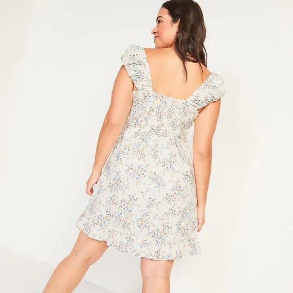 Old Navy Fit & Flare Puff-Sleeve Mini Dress for Women New - Picture 4 of 7